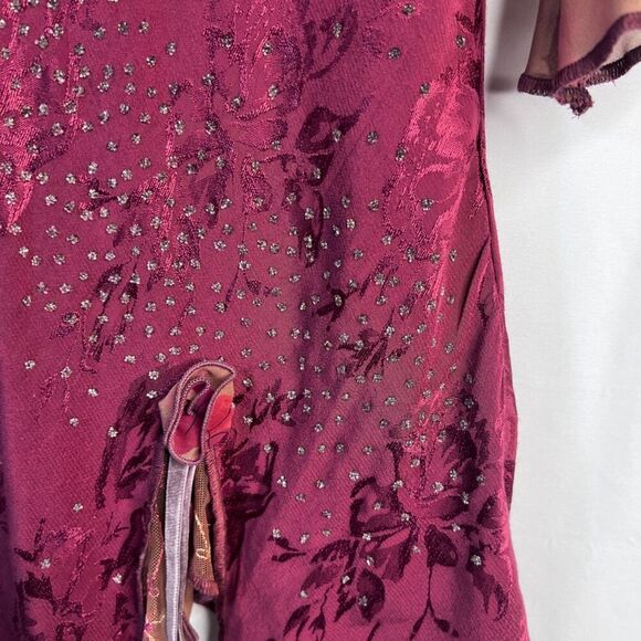 Spencer Alexis Rose Pink Victorian Boho Whimsical Fairy Core Blouse Size Small - Picture 6 of 10